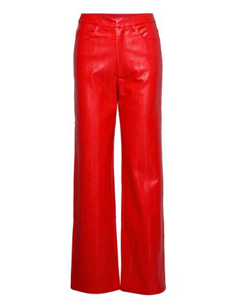 Pants Pu Straightleg Trousers Leather Leggings/Housut Punainen ROTATE Birger Christensen