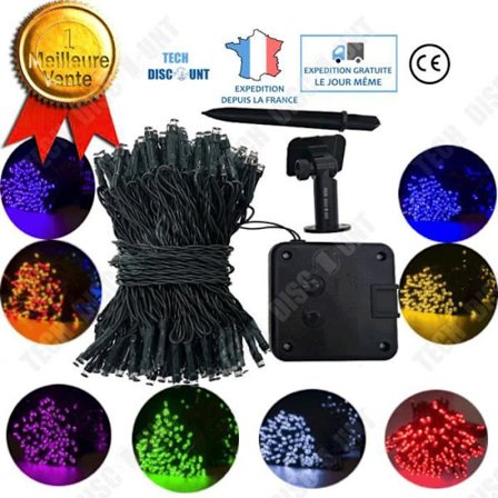 TD Solar String Lights Julgran LED Flerfärgad Trädgård Hem Utomhus Bunting Banner Bröllop Födelsedagsdekoration