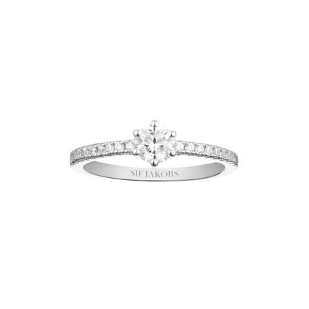 Sif Jakobs Ring Ellera Uno Grande , Grijs , Dames , Maat: 54 MM