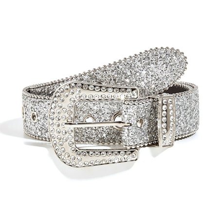 Rhinestone Bælte Talje SILVER
