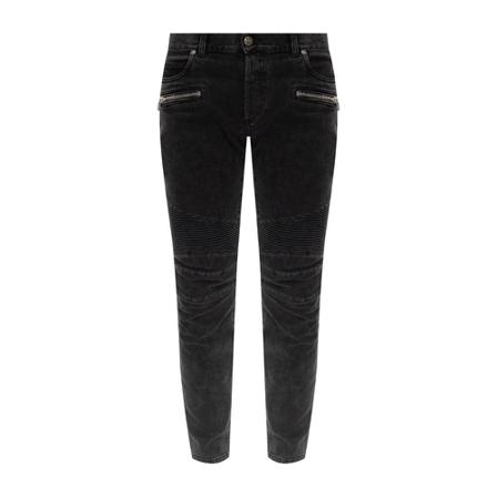 Balmain, Tapered leg jeans Grijs, Heren, Maat:W31