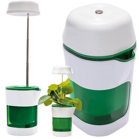 LED-plantelampe med selvvandende potte - fuldspektret plantebelysning