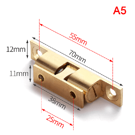 1 STK Messing Touch Perler Lås Dør Fjeder Clip Skab Dør Fangst