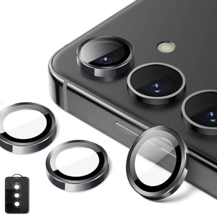 Kamera beskytter ring til Samsung Galaxy A55 5G Beskyttende linse skærm hærdet glas metal hætte