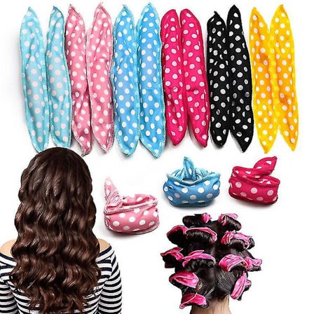 12 sovende krøllejern til langt hår Diy (6 farver)