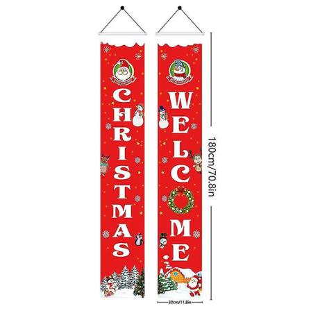 Julepynt Bannere Med String Light - Cookie Pattern Merry Christmas Party Decor