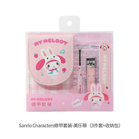 Kawaii Cinnamoroll My Melody Anime Sanrio Negleklipper Sæt Sød Tegneserie Pochacco Kuromi Bærbar Ørevoksfjerner Legetøj til Piger