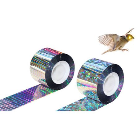 2 Pakke Fuglerepellent Tape Holografisk Fuglerepellent Tape 80m x 2.4cm Dobbeltsidig Fuglerepellent Tape for Oi