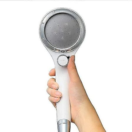 Hvid Håndbruser med Tænd/Sluk-knap & Vandjusteringsknap