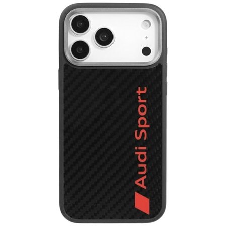 Audi R8 Carbon Fiber MagSafe kotelo iPhone 17 Pro Max - musta