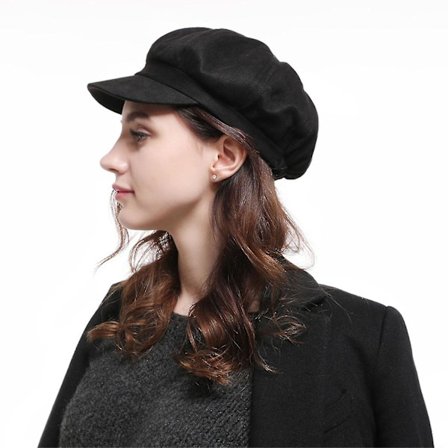 Dame Herre Vintage Beret Luer Baker Boy Peaked Newsboy Lue Vinter (FMY)