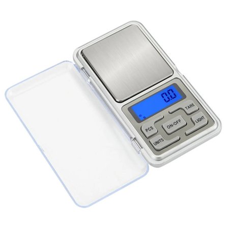 2-pakning - Digitalvekt - Lommevekt / Kjøkkenvekt - Vekt - 0.01-200g Sølv