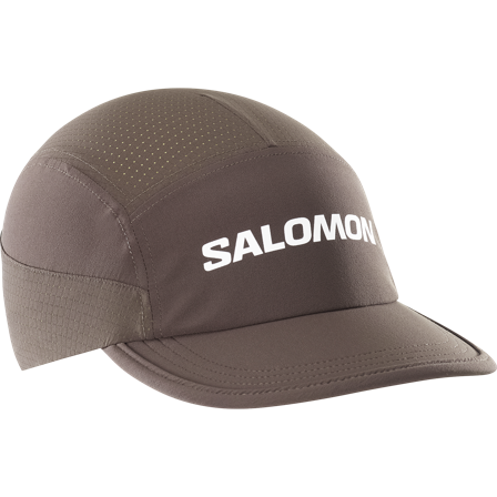 Salomon Sense Aero Cap, Breathable Stretch Panels, Adjustable Fit, Brown/Beige, One Size