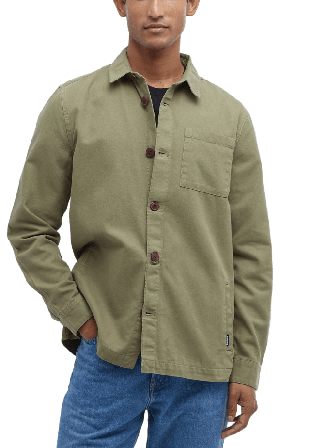 Barbour Washed Overshirt Kavajer Herr Grön M