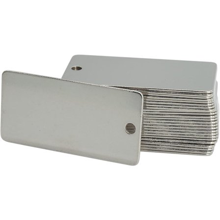 50 kpl - Hopea - 50*25 mm - Ruostumaton teräs - Kasvilappu