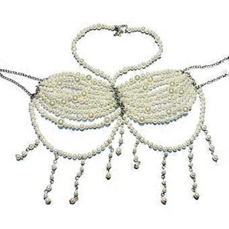 Mode Bikinis Kedjor Strand Kroppskedjor BH Pärlor Bröstkedja Kroppssmycken Tillbehör för Ravefester Strandklubbskläder