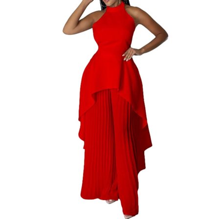 Sommarmode rygglösa byxor med vida ben