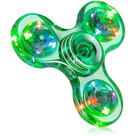 Lätt Fidget Spinner, Lätt Fidget Finger Leksak Hand Spinner - Stressreducerande och Ångestlindrande Hand Spinner för Barn Kristall-grön