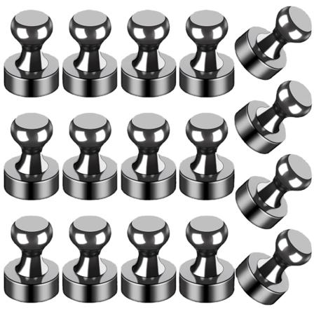 15 stk metallmagnetiske spikermagnet, sterk kjøleskapsmagnetplate, svart kjøleskapsmagnetplate