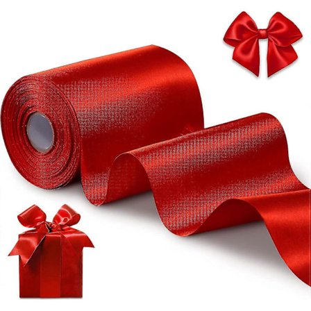 2 st Röda Satinband: 10 cm x 20 m Breda - Grand Opening, Företagsband