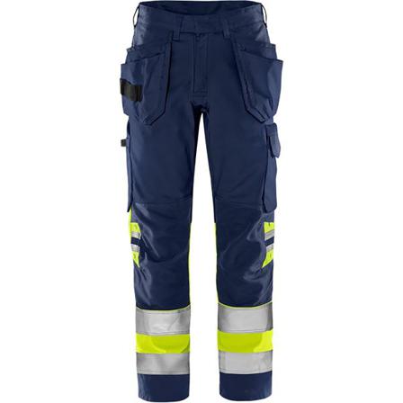 Fristads 2640 GPLU Työhousut neonkeltainen/tummansininen Huomiokeltainen/Laivastonsininen, Vaatteet