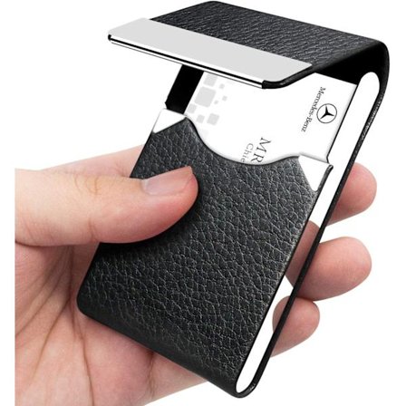 (Svart) Professionell visitkortshållare PU-läder Business Ca