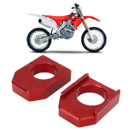 Motorsykkel Bakre Kjedejusterer Aluminiumslegering CNC-Frest Hard Anodisert for CR125R CR250R CRF450R CRF450X