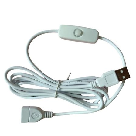 Universell USB-kabel USB-strömadapter med på/av-strömbrytare Laddningsdatakabel (FMY)