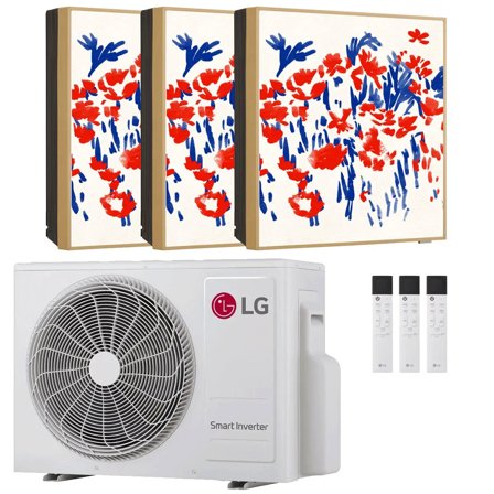 Condizionatore LG ARTCOOL Gallery PHOTO trial split 9000+9000+12000 BTU inverter A+++ wifi unità esterna 5.3 kW