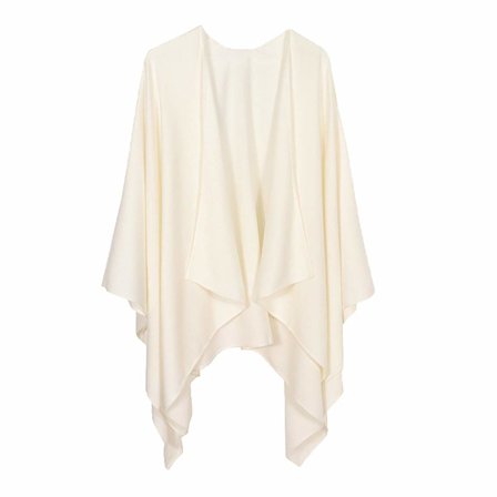 Dame Poncho Skjerf Kasjmir Følelse Strikket Teppe Cape Cardigan for Kvinner Retro Cardigans Genser Sjal om Vinteren Gave til Mor Wrap