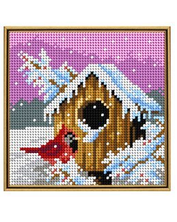 Stickpackung Bild Vogelhaus – Winter