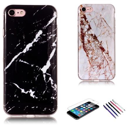 Skydda din iPhone 7/8/SE med marmor! Svart