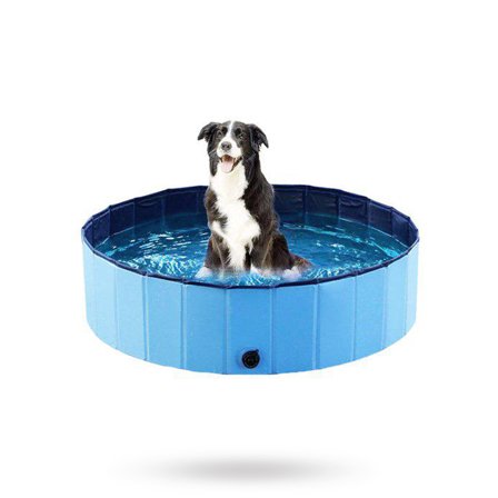 Ozami - Hundpool - Blå - Hundflytväst, hundpool, flytande hundleksaker