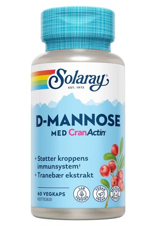 Solaray D-Mannose med CranActin 60 Veg. kaps., Helse & Madvarer, Kosttilskud, Immunforsvar