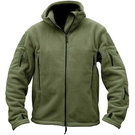 s Bearskin Hoodie Vinter Varm Militær Taktisk Sport Trucker Langærmet Fleece Sherpa Jakke Frakker Grøn Stor
