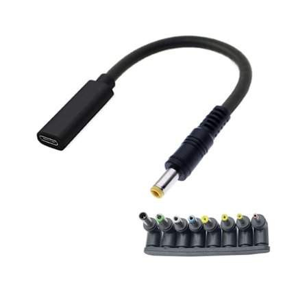 Type-C Strömadapter USB C PD Hane till 12V 3.5/4.0/4.8/5.5/6.3/6.4mm Konverterare