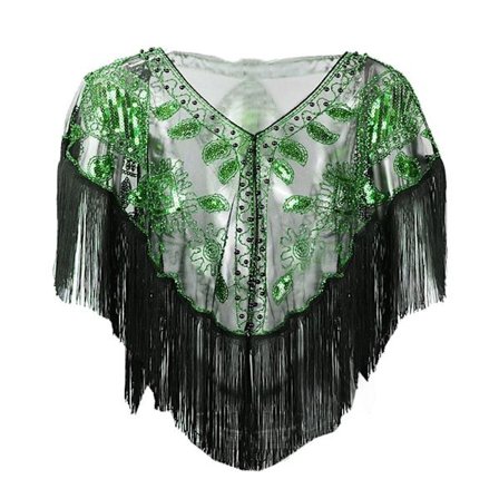 Kvinner Sjal Kveldsball Kapp GRØNN