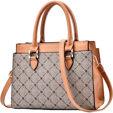 Handväska dam Designer Top Handle Bag Crossbody Bag (grå)