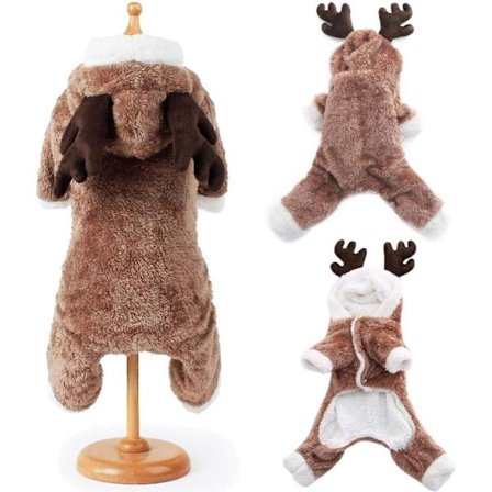 Ihana jouluasu koirille, lämmin talvella, kuvio: hirvi