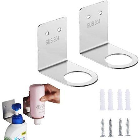 ING Väggmonterad tvålbehållare – förvaringsställ för schampo, lotion, etc. (badrum och kök)