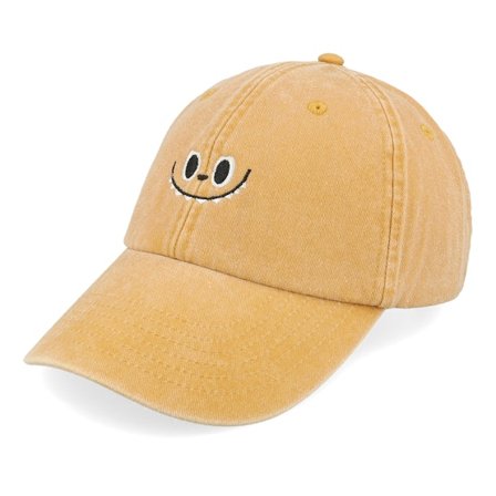 Iconic - Little Monster Vintage Washed Mustard Dad Cap Unconstructed Yellow Cap - @ Hatstore