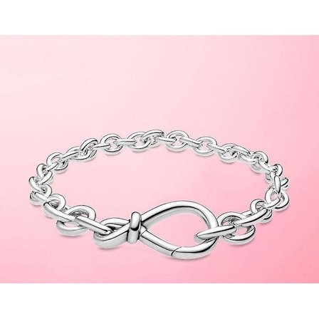 925 Sterling Silver Heart Snake Chain Armband