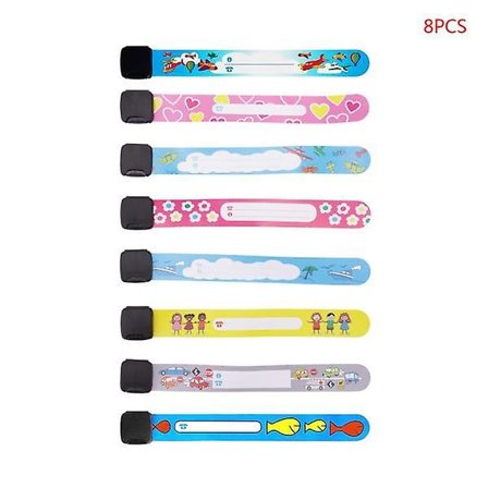 Gjenbrukbare ID-armbånd for barnesikkerhet, vanntette justerbare reise-ID-armbånd fo[qb]