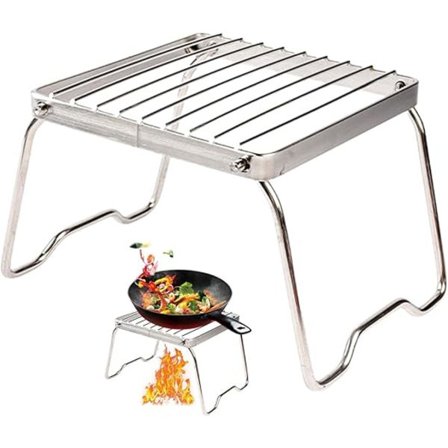 Campinggrill, sammenklappelig bålgrill | Tung bærbar campinggrill - Grillrist BBQ Grillrist Udendørs camping Madlavningstilbehør til backpacking