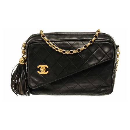 Chanel Vintage Pre-owned Cross Body Väska svart, Dam Vintage Väskor, Dam, Storlek: ONE SIZE