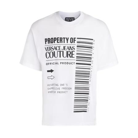 Versace Jeans Couture - T-shirts - Vit - Herr - Storlek: M, Herr, Storlek: M