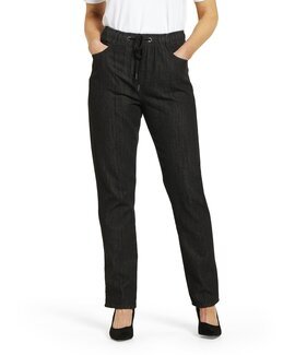 jeans med resårmidja och raka ben Svart - 42 - Åshild