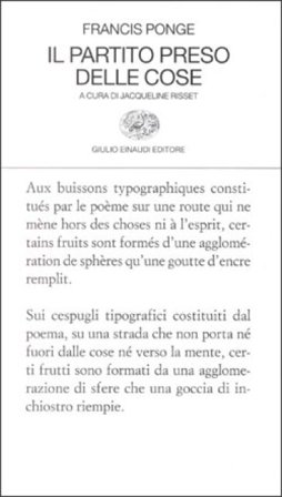Il partito preso delle cose Francis Ponge