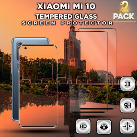 2-Pack XIAOMI MI 10 Näytönsuoja - Karkaistu Lasi 9H - Super laatu 3D