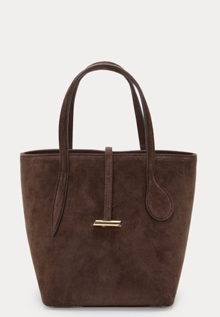 Liffner - Sprout Tote Mini - Dark Brown - Kläder - - Bubbleroom